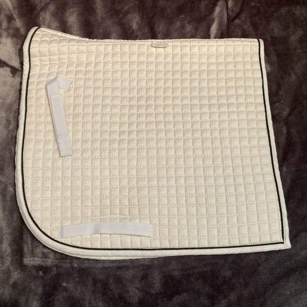 PRI White Quilted Dressage Pad